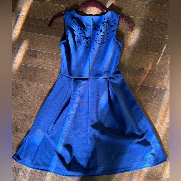 Blue Laser Cutout Mini Dress XS/S - Picture 2 of 2